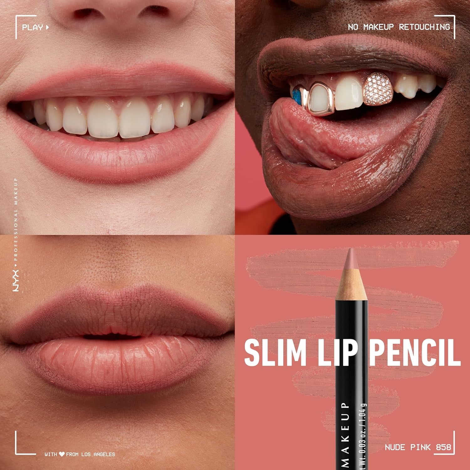 PROFESSIONAL MAKEUP Slim Lip Pencil 2-Pack - Nude Pink & Hot Red