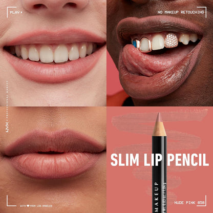 PROFESSIONAL MAKEUP Slim Lip Pencil 2-Pack - Nude Pink & Hot Red