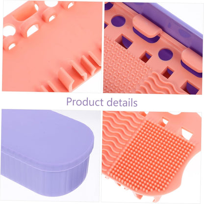Box Brush Cleaning Container Makeup Brush Storage Holder Pp Brush Cleaner Make up Cosmetics Brush Cleaning Tool Purple